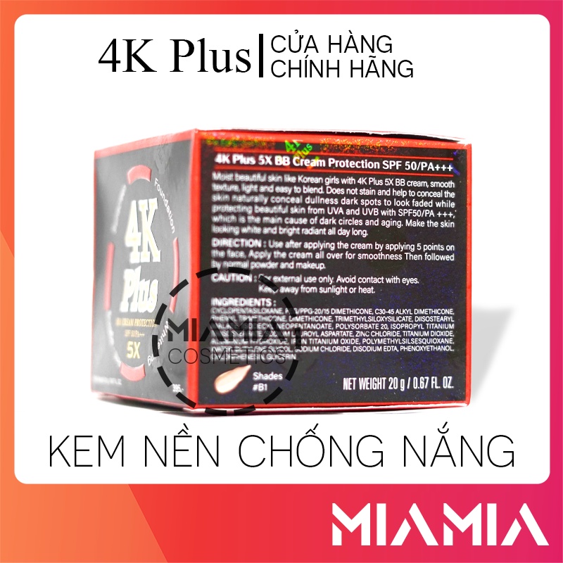 Kem Nền 4K Plus 5X BB Cream Thái Lan Dưỡng Trắng Chống Nắng Ngừa Lão Hóa Da - 8858955005746