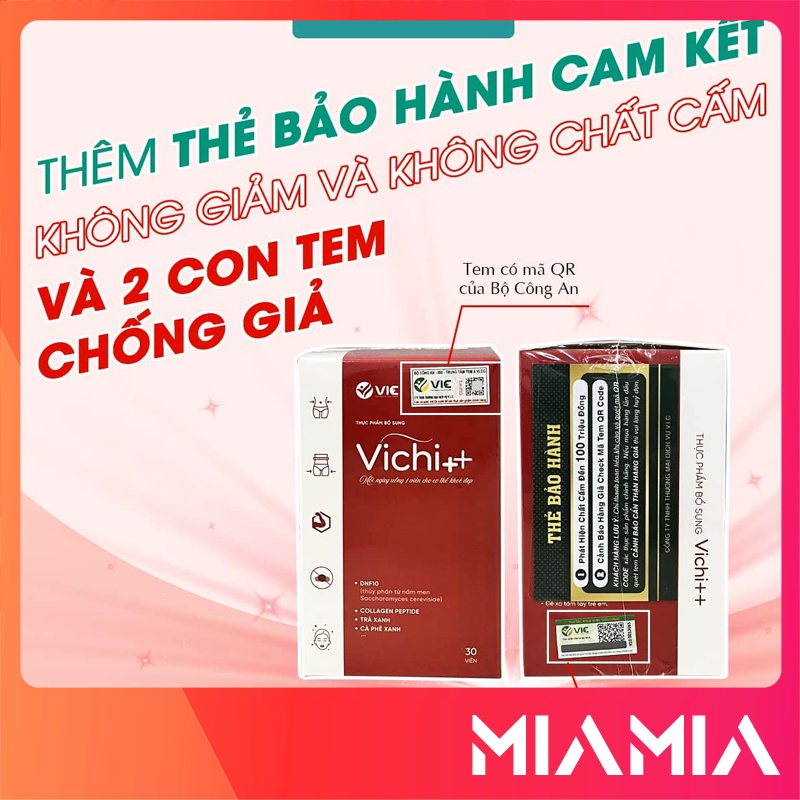 Viên Uống Giảm Cân Vichi++ Chính Hãng VIC Organic Tặng Khoá Cân