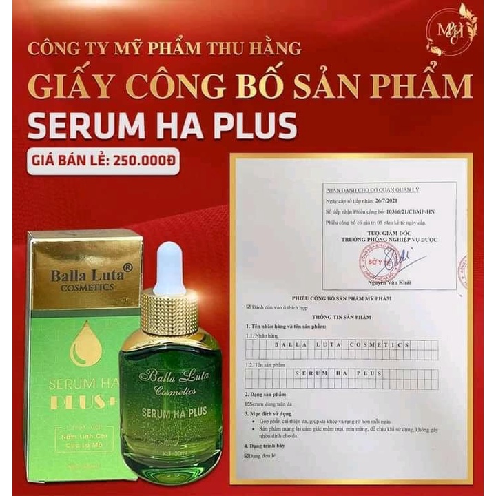 Serum Căng Bóng Da Balla Luta HA Plus+ Chính Hãng - 8936144070161