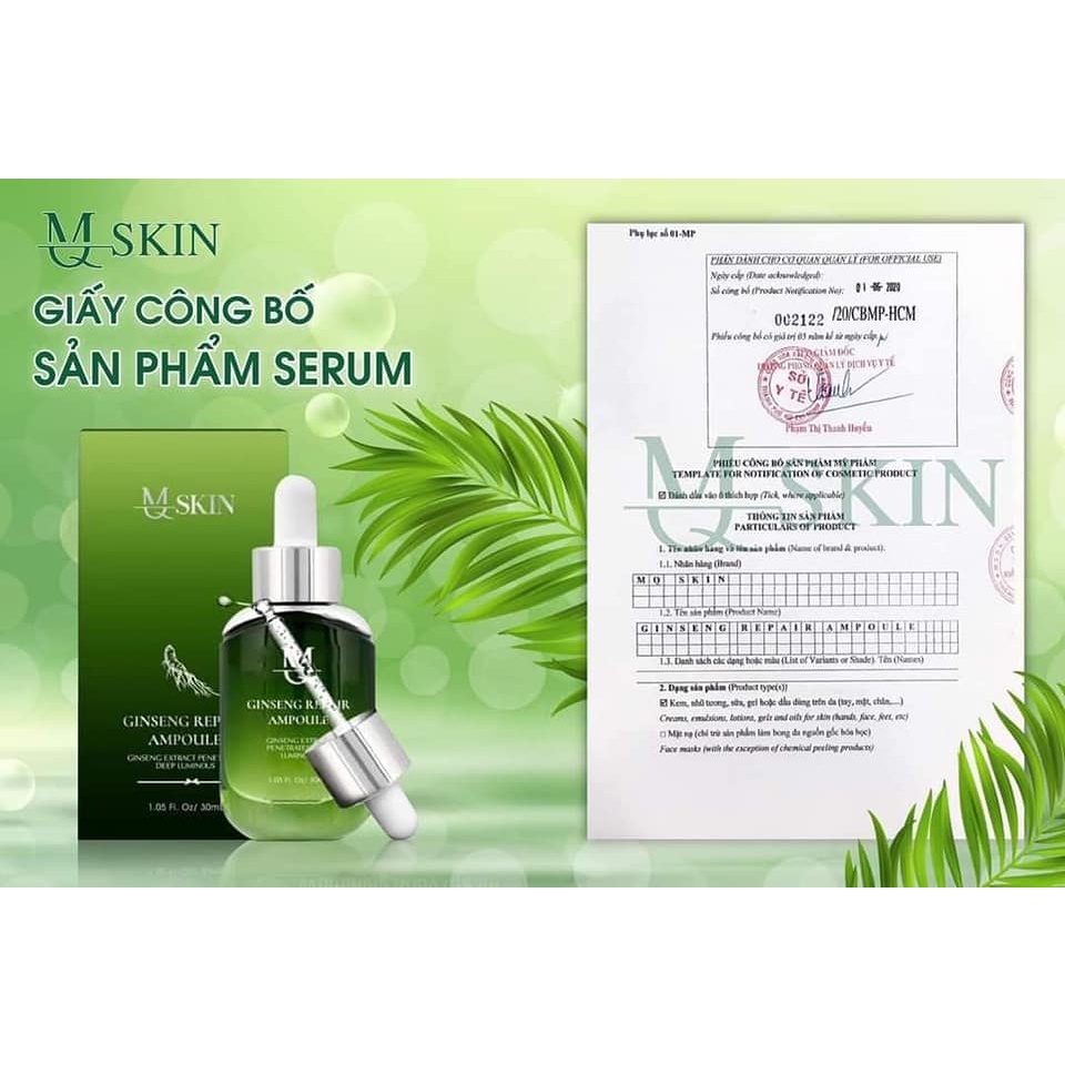 Serum Căng Bóng Da Nhân Sâm MQ Skin chính hãng - Ginseng Repair Ampoule MQskin - 8936117150159